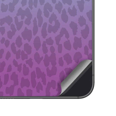 Cheetah Print Purple and Blue Galaxy A14 5G Skin